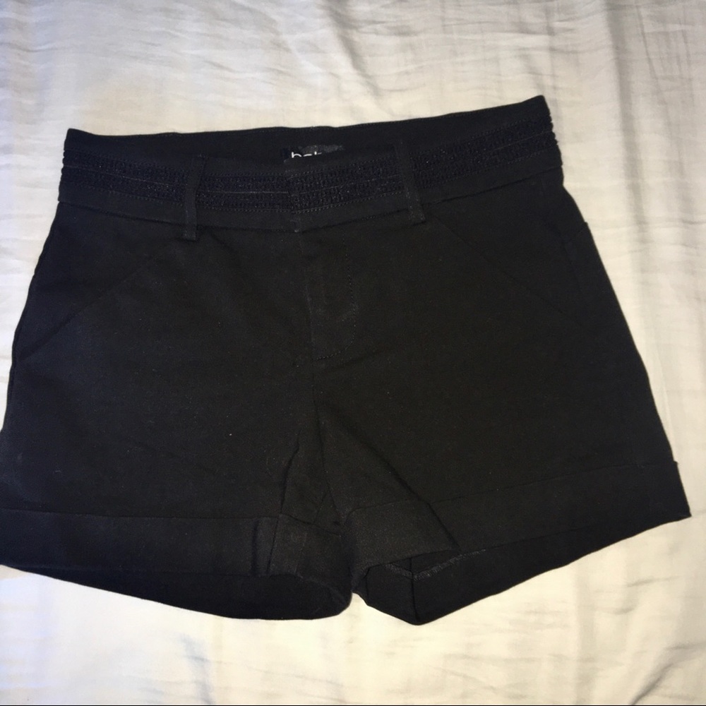 Bebe Black Braided Waistband Cloth Shorts 🖤